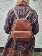 Load image into Gallery viewer, Small Leather Backpack www.indiansummertrading.co.uk