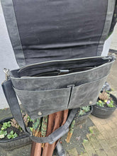 Load image into Gallery viewer, Black Leather Satchel www.karmaripon.co.uk