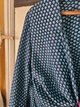 Load image into Gallery viewer, Blue Repurposed Sari Butterfly Top 8-14