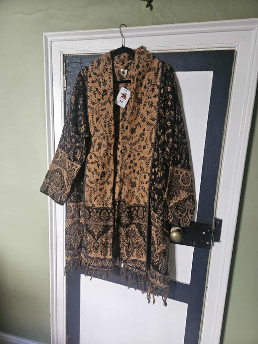 Tassel Shawl Coat www.karmaripon.co.uk